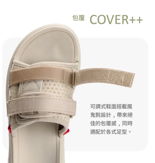 包覆 COVER++：魔鬼氈可調鞋面